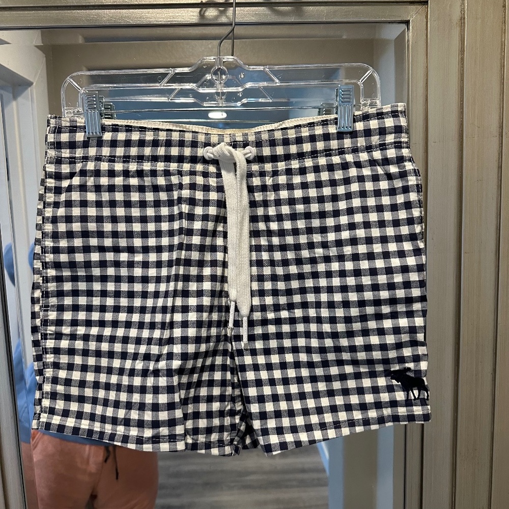 Abercrombie & Fitch swimsuit size small 4" inseam plaid